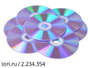 CD и DVD диски на белом фоне. Стоковое фото, фотограф Денис Ларкин / Фотобанк Лори