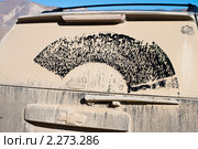 Очень грязное заднее стекло машины (2010 год). Редакционное фото, фотограф Ирина Кожемякина / Фотобанк Лори