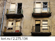 Балконы старого дома. Москва (2006 год). Стоковое фото, фотограф Охотникова Екатерина *Фототуристы* / Фотобанк Лори
