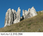 Меловые горы в степи. Украина. Донецкая область. Белокузьминовка (2009 год). Стоковое фото, фотограф Екатерина Белоусова / Фотобанк Лори