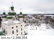 Вид с колокольни на Церковь Иоанна Предтечи  (1740-1751). Каргополь (2008 год). Стоковое фото, фотограф Охотникова Екатерина *Фототуристы* / Фотобанк Лори