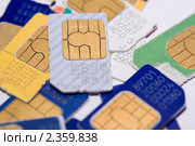 SIM-карты (2011 год). Редакционное фото, фотограф Литвяк Игорь / Фотобанк Лори
