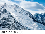 Снежные вершины. Кавказские горы. Домбай. Карачаево-Черкесская Республика. Стоковое фото, фотограф Федор Королевский / Фотобанк Лори