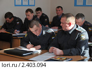 Офицеры милиции в учебном классе (2011 год). Редакционное фото, фотограф Free Wind / Фотобанк Лори