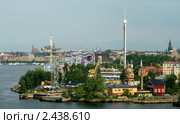 Парк аттракционов в столице Швеции. Панорама Стокгольма (2009 год). Стоковое фото, фотограф Маргарита Герм / Фотобанк Лори