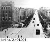 Магадан. Центральная улица. СССР. Редакционное фото, фотограф Сергей Лешков / Фотобанк Лори