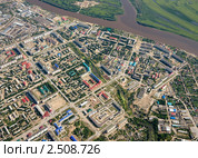 Вид сверху на город Мегион (Нижневартовский район) (2009 год). Стоковое фото, фотограф Владимир Мельников / Фотобанк Лори