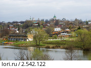 Зарайск. Панорама города со стороны реки Осётр. (2011 год). Стоковое фото, фотограф Зобков Юрий / Фотобанк Лори