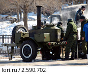 Армейская полевая кухня в работе (2011 год). Редакционное фото, фотограф Сергей Заводенко / Фотобанк Лори