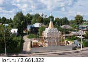 Строительство новой часовни в честь Царственных страстотерпцев ( Романовых) в Костроме. Стоковое фото, фотограф ElenArt / Фотобанк Лори