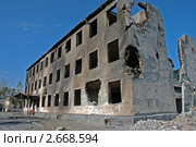 Цхинвал. 2008г. Казарма миротворческого мотострелкового батальона 135 мсп 19 мсд. Стоковое фото, фотограф Олег Пчелов / Фотобанк Лори