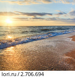 Закат на море. Стоковое фото, фотограф Юрий Брыкайло / Фотобанк Лори