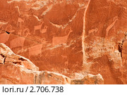 Наскальные рисунки индейцев в национальном парке Капитол Риф (Capitol Reef National Park) (2010 год). Стоковое фото, фотограф Ирина Кожемякина / Фотобанк Лори
