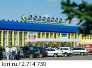 Здание аэропорта Байкал в городе Улан-Удэ. Бурятия (2011 год). Редакционное фото, фотограф Александр Подшивалов / Фотобанк Лори