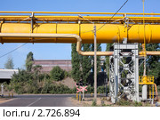 Газопровод высокого давления над дорогой. Стоковое фото, фотограф Кекяляйнен Андрей / Фотобанк Лори