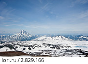 Вид на Вилючинский вулкан с вершины Горелого (Камчатка) Стоковое фото, фотограф Борис Иванов / Фотобанк Лори
