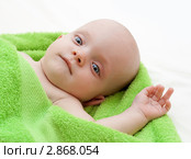 Малыш в полотенце. Стоковое фото, фотограф Алла Ушакова / Фотобанк Лори