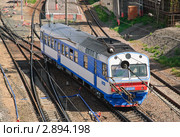Служебная автомотриса АЧ-2-114 (рельсовый автобус) руководства МЖД (2010 год). Редакционное фото, фотограф Алёшина Оксана / Фотобанк Лори