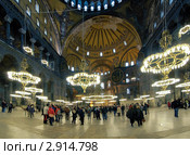 Интерьер Святой Софии в Стамбуле, Турция (2011 год). Редакционное фото, фотограф Михаил Марковский / Фотобанк Лори