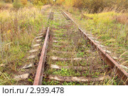 Старая железная дорога. Рельсы украдены! Стоковое фото, фотограф Сергей Соболев / Фотобанк Лори