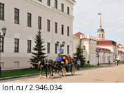 Прогулка на упряжке внутри Казанского кремля (2009 год). Редакционное фото, фотограф Денис Ларкин / Фотобанк Лори