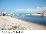 Впадение реки Анапки в Черное море (2011 год). Стоковое фото, фотограф Володина Ольга / Фотобанк Лори
