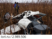 Разбившийся Robinson 44 (2011 год). Редакционное фото, фотограф Максим Голубев / Фотобанк Лори