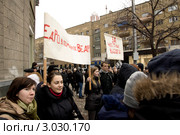 Митинг в Воронеже, против нечестных выборов, (2011 год). Редакционное фото, фотограф Сергей Шевырев / Фотобанк Лори