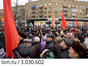 Митинг в Воронеже, против нечестных выборов (2011 год). Редакционное фото, фотограф Сергей Шевырев / Фотобанк Лори