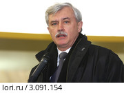 Губернатор Санкт-Петербурга Георгий Полтавченко (2011 год). Редакционное фото, фотограф Александр Тарасенков / Фотобанк Лори