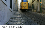 Лиссабон. Подъемник "Лавра"  (Elevador da Lavra) (2012 год). Стоковое видео, видеограф Виктория Катьянова / Фотобанк Лори
