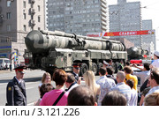 Парад Победы 9 мая в Москве. Новый Арбат. Тактические ракеты (2010 год). Редакционное фото, фотограф Ярослав Каминский / Фотобанк Лори