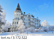 Иматра, Финляндия.  Отель «Валтионхотелли» зимой (2010 год). Редакционное фото, фотограф Татьяна Савватеева / Фотобанк Лори