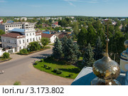 Вид города Мышкин с колокольни Успенского собора (2011 год). Стоковое фото, фотограф Зобков Юрий / Фотобанк Лори