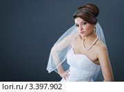 Портрет невесты в подвенечном платье. Стоковое фото, фотограф Elnur / Фотобанк Лори