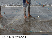 Улов рыбаков. Сети. Гоа. Индия (2011 год). Стоковое фото, фотограф Татьяна Четвертакова / Фотобанк Лори