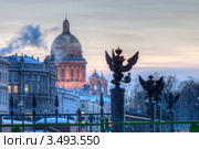 Санкт-Петербург. Дворцовая площадь. Орлы - декоративные элементы решётки Александрийской колонны (2012 год). Стоковое фото, фотограф Литвяк Игорь / Фотобанк Лори