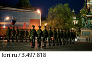 Ночная репетиция парада Победы на Красной площади 3 мая 2012 года. Редакционное видео, видеограф Игорь Долгов / Фотобанк Лори