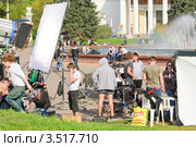Съемочная группа телепрограммы "Первый класс" на ВВЦ (2012 год). Редакционное фото, фотограф Алёшина Оксана / Фотобанк Лори