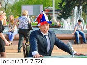 Иван Охлобыстин  на съемках телепередачи "Первый класс" (2012 год). Редакционное фото, фотограф Алёшина Оксана / Фотобанк Лори
