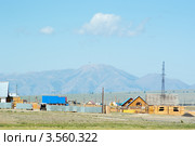 Кош-Агач, строящийся дом. Горный Алтай (2011 год). Стоковое фото, фотограф Михаил Павлов / Фотобанк Лори