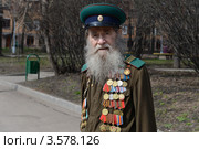 Ветеран Великой Отечественной войны пограничник Василий Алексеевич Попов (2012 год). Редакционное фото, фотограф Free Wind / Фотобанк Лори