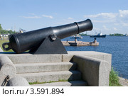 Мемориальное полуденное орудие. Кронштадт (2012 год). Стоковое фото, фотограф Александр Щепин / Фотобанк Лори