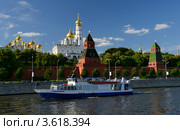 Храмы Московского Кремля - Благовещенский, Архангельский и колокольня Ивана Великого (2012 год). Стоковое фото, фотограф Алексей Голованов / Фотобанк Лори