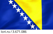 Развевающийся флаг Боснии и Герцеговины (2012 год). Стоковое видео, видеограф Михаил / Фотобанк Лори