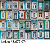Городецкие окна. Стоковое фото, фотограф Павел Широков / Фотобанк Лори