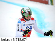Лыжница Джоанна Шнарф на чемпионате FIS Alpine Ski World Cup 2011/2012. Редакционное фото, фотограф Анна Мартынова / Фотобанк Лори