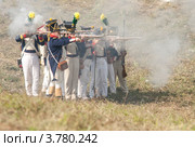 Реконструкция военного сражения под Бородином (2012 год). Редакционное фото, фотограф Литвяк Игорь / Фотобанк Лори