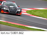 Автомобиль Audi R8 LMS команды Belgium Audi Club Team WRT участвует в Чемпионате Eвропы FIA GT1 на трассе "Moscow Raceway" в Подмосковье (2012 год). Редакционное фото, фотограф Николай Винокуров / Фотобанк Лори