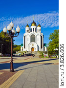 Храм Христа Спасителя на площади Победы. Калининград (2012 год). Стоковое фото, фотограф Сергей Трофименко / Фотобанк Лори